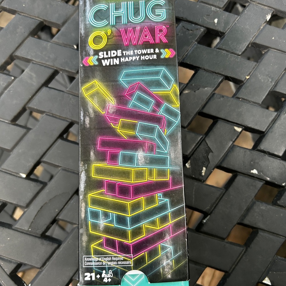Neon Party Jenga Game Set